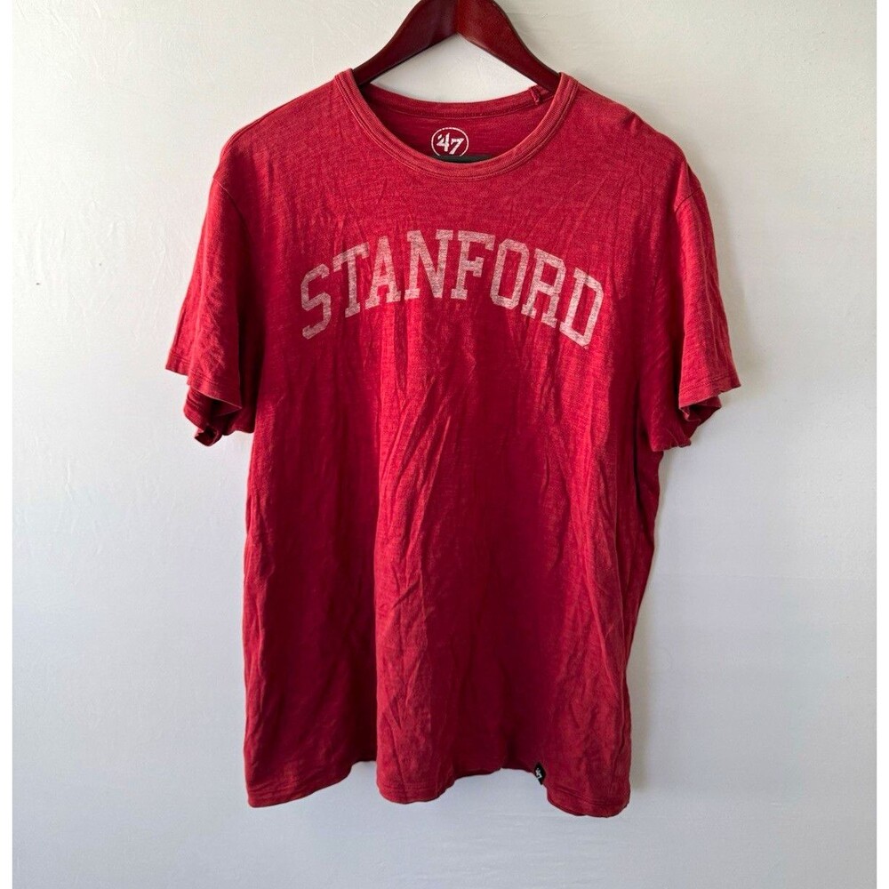 ‘47 Stanford Cardinal T Shirt Red College Team Logo Graphic Short Sleeve Tee